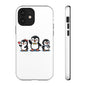 Penguin Pixel Trio Phone Case — Cute Retro 8‑Bit Penguin Family Protective Cover