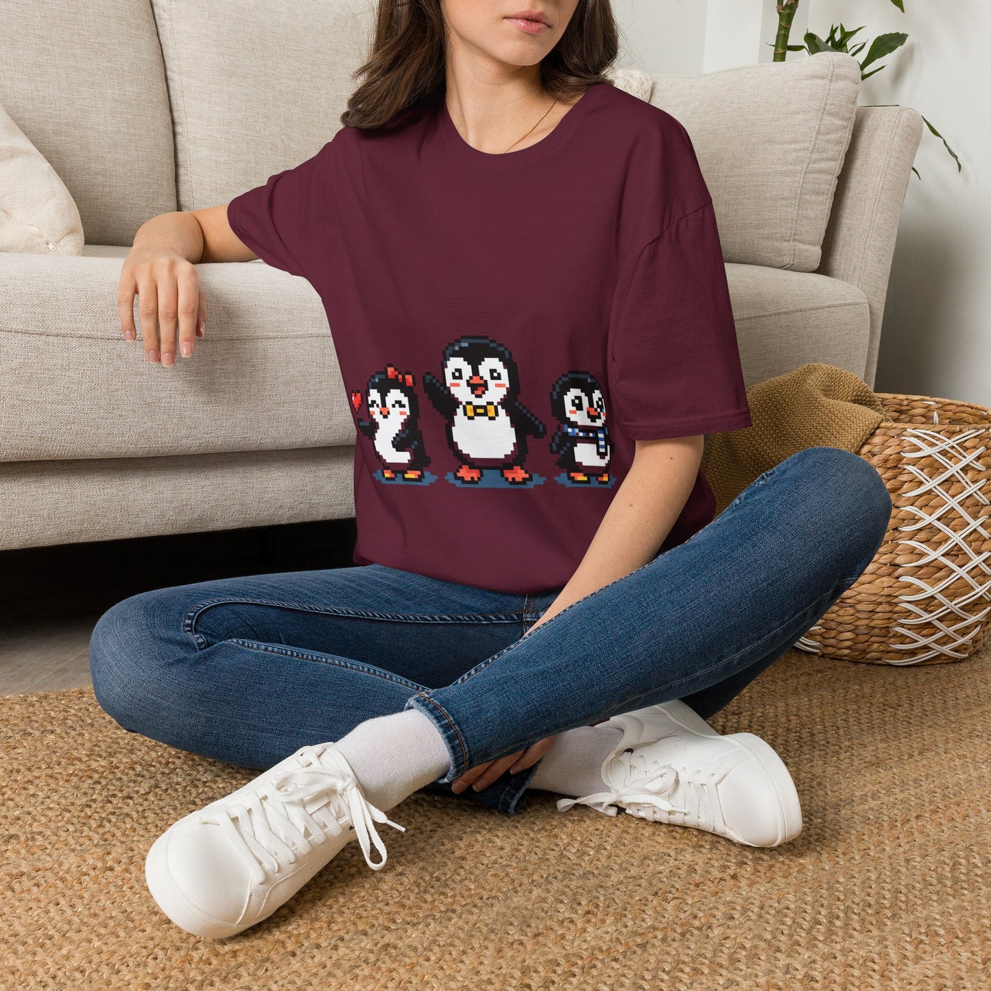 Penguin Pixel Tee — Cute Retro Pixel Art Penguins T-Shirt