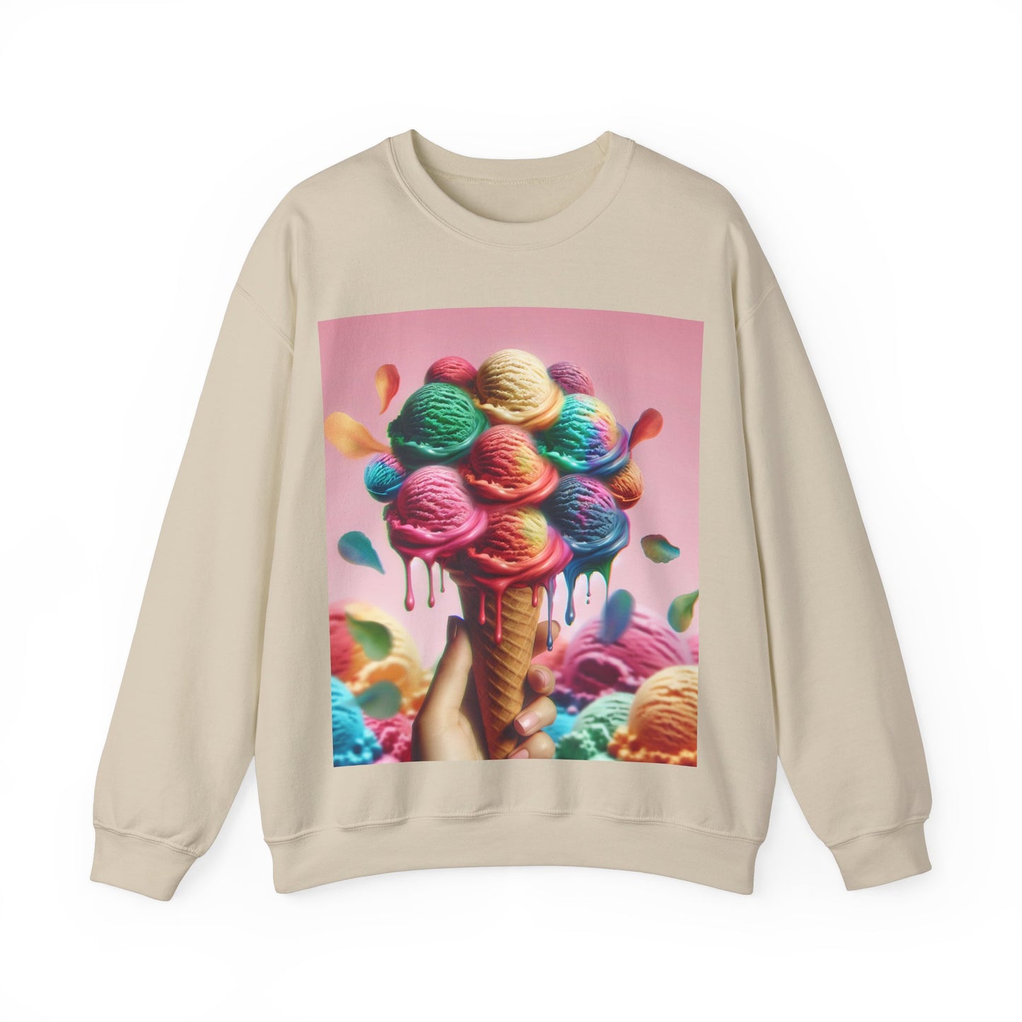 Colorful Ice Cream Crewneck Sweatshirt - Sweet Summer Vibes