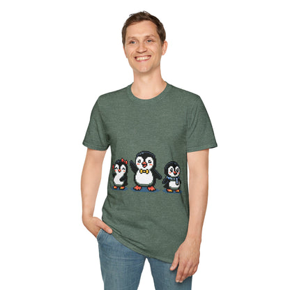 Penguin Pixel Tee — Cute Retro Pixel Art Penguins T-Shirt