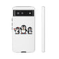 Penguin Pixel Trio Phone Case — Cute Retro 8‑Bit Penguin Family Protective Cover