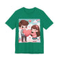 Cute Couple Heart Graphic Tee - Valentine Kawaii Love T-Shirt