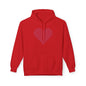 Heart & Rose Pattern Hoodie — Romantic Floral Valentine Pullover