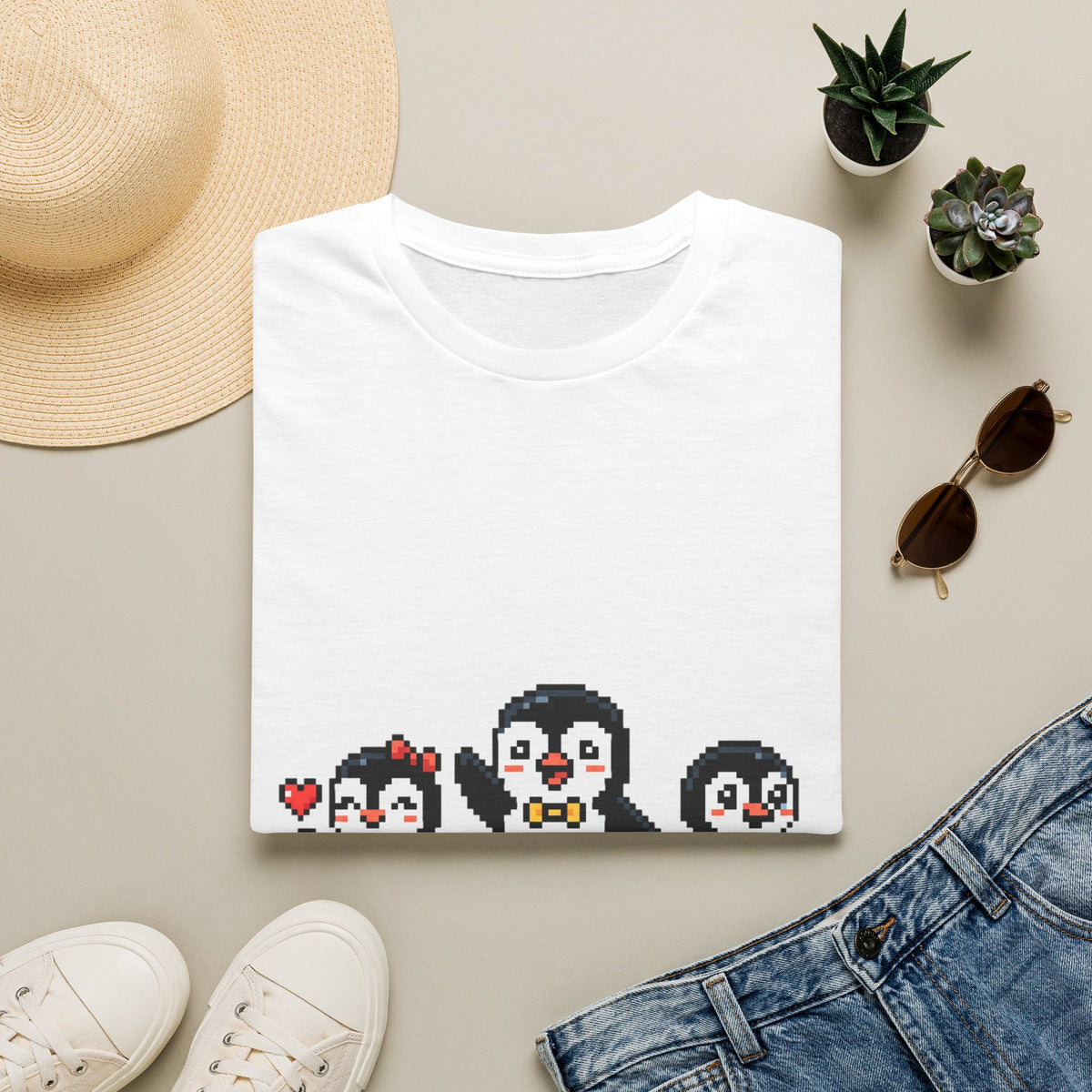 Penguin Pixel Tee — Cute Retro Pixel Art Penguins T-Shirt