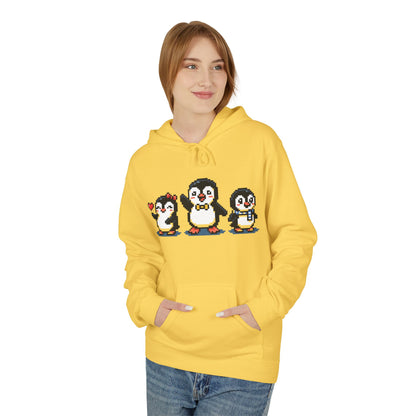 Pixel Penguin Hoodie — Cute Retro 8-Bit Penguin Family Pullover