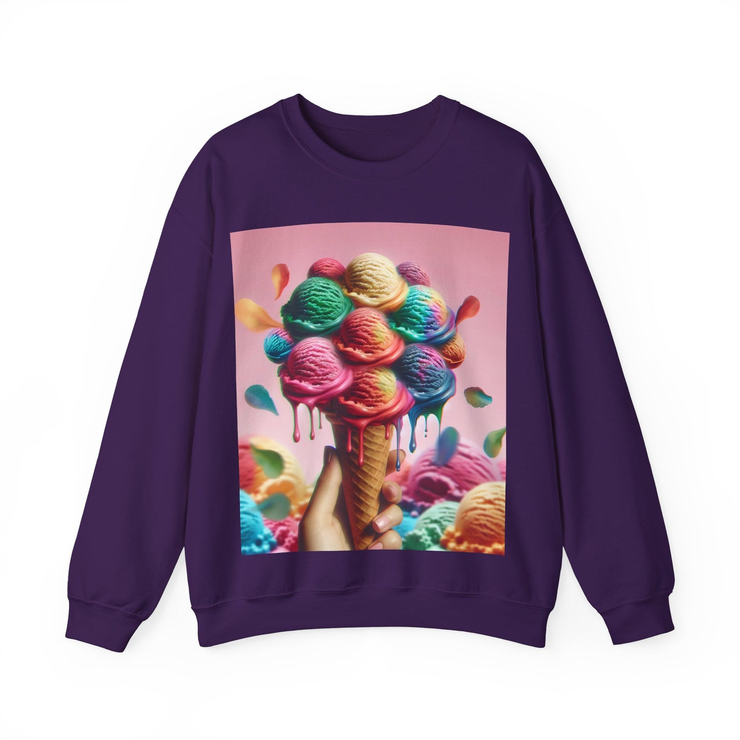 Colorful Ice Cream Crewneck Sweatshirt - Sweet Summer Vibes