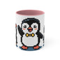 Pixel Penguin Accent Mug — Cute 8‑Bit Penguin Couple 11oz Coffee Cup