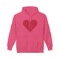 Heart & Rose Pattern Hoodie — Romantic Floral Valentine Pullover