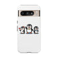 Penguin Pixel Trio Phone Case — Cute Retro 8‑Bit Penguin Family Protective Cover