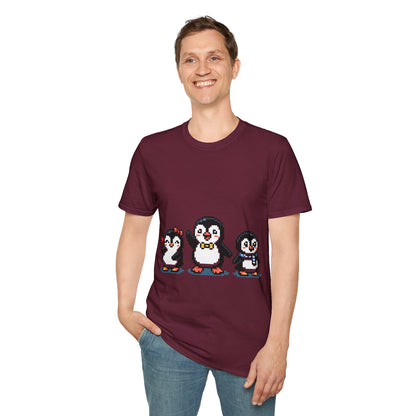 Penguin Pixel Tee — Cute Retro Pixel Art Penguins T-Shirt