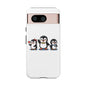 Penguin Pixel Trio Phone Case — Cute Retro 8‑Bit Penguin Family Protective Cover
