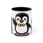 Pixel Penguin Accent Mug — Cute 8‑Bit Penguin Couple 11oz Coffee Cup
