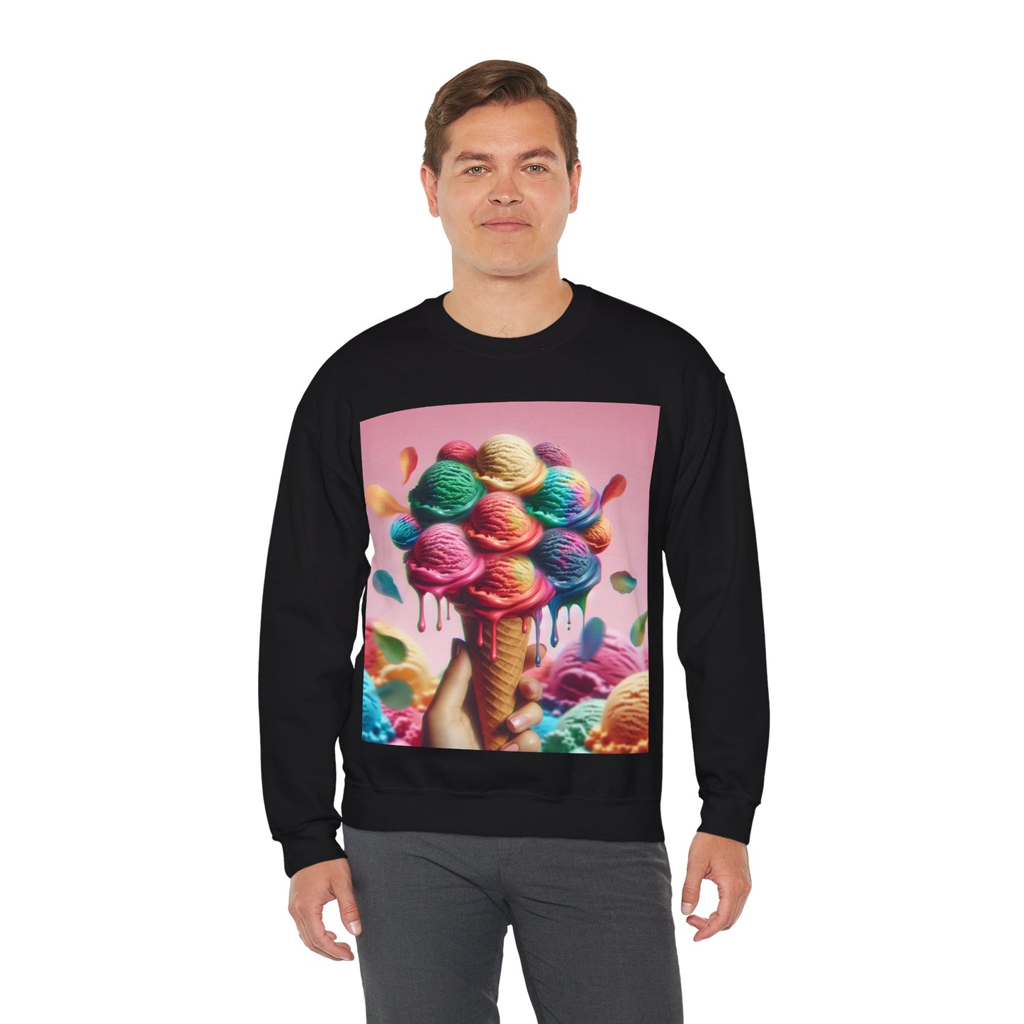 Colorful Ice Cream Crewneck Sweatshirt - Sweet Summer Vibes