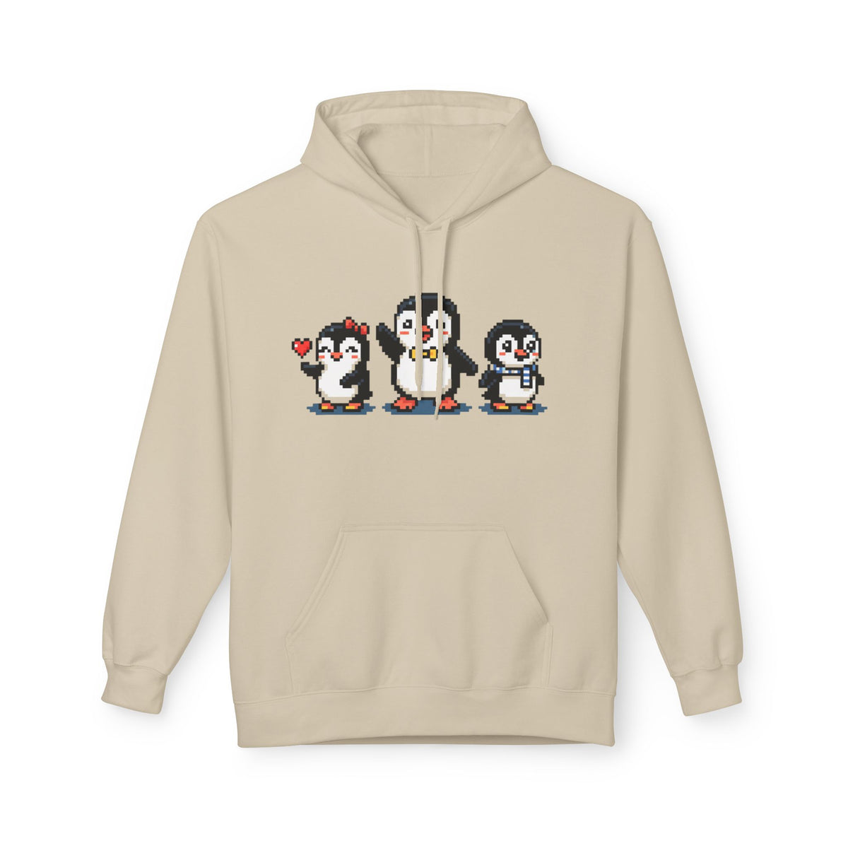 Pixel Penguin Hoodie — Cute Retro 8-Bit Penguin Family Pullover