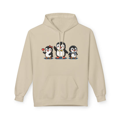 Pixel Penguin Hoodie — Cute Retro 8-Bit Penguin Family Pullover