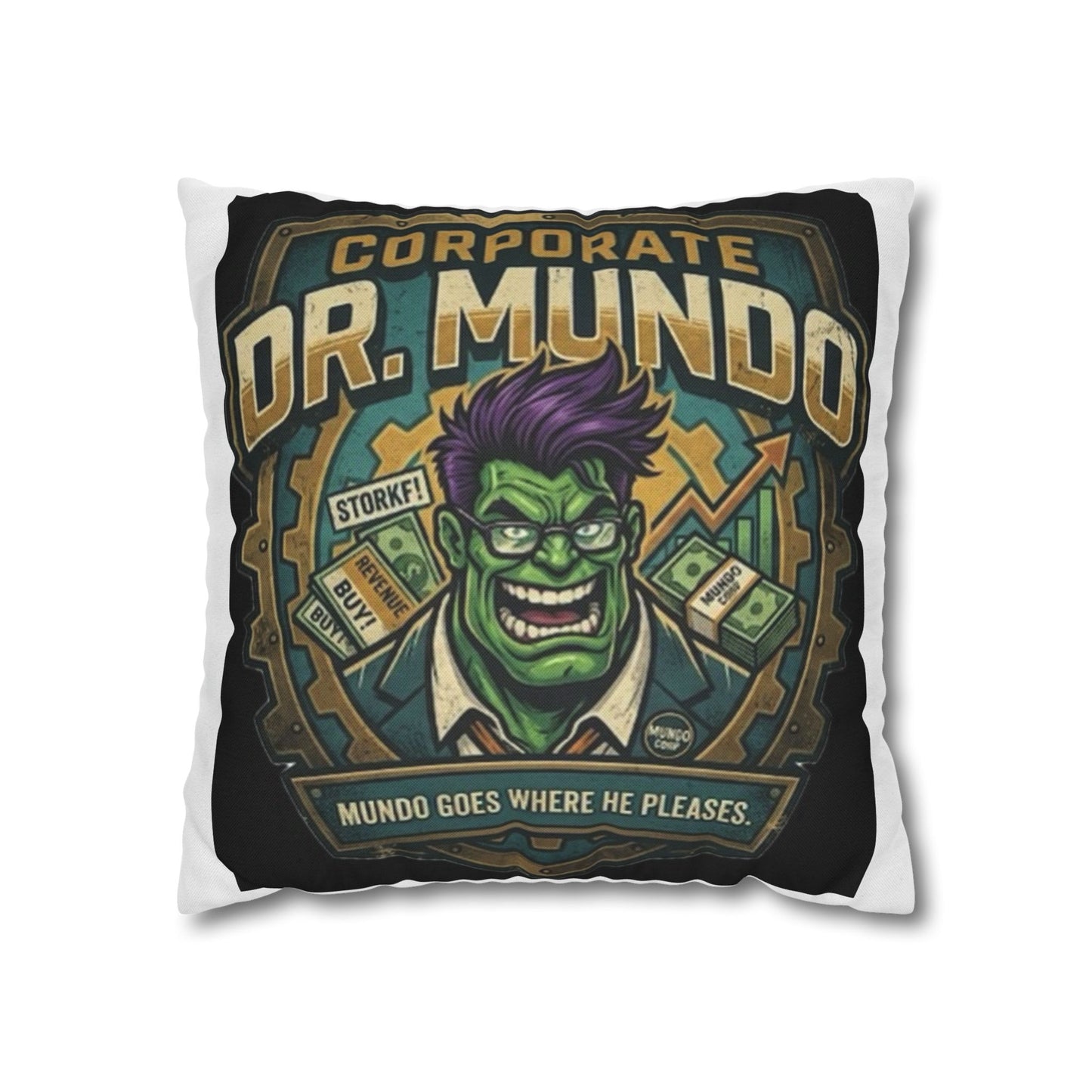 Dr. Mundo Corporate Pillowcase — Funny Gaming Monster Throw Pillowcase