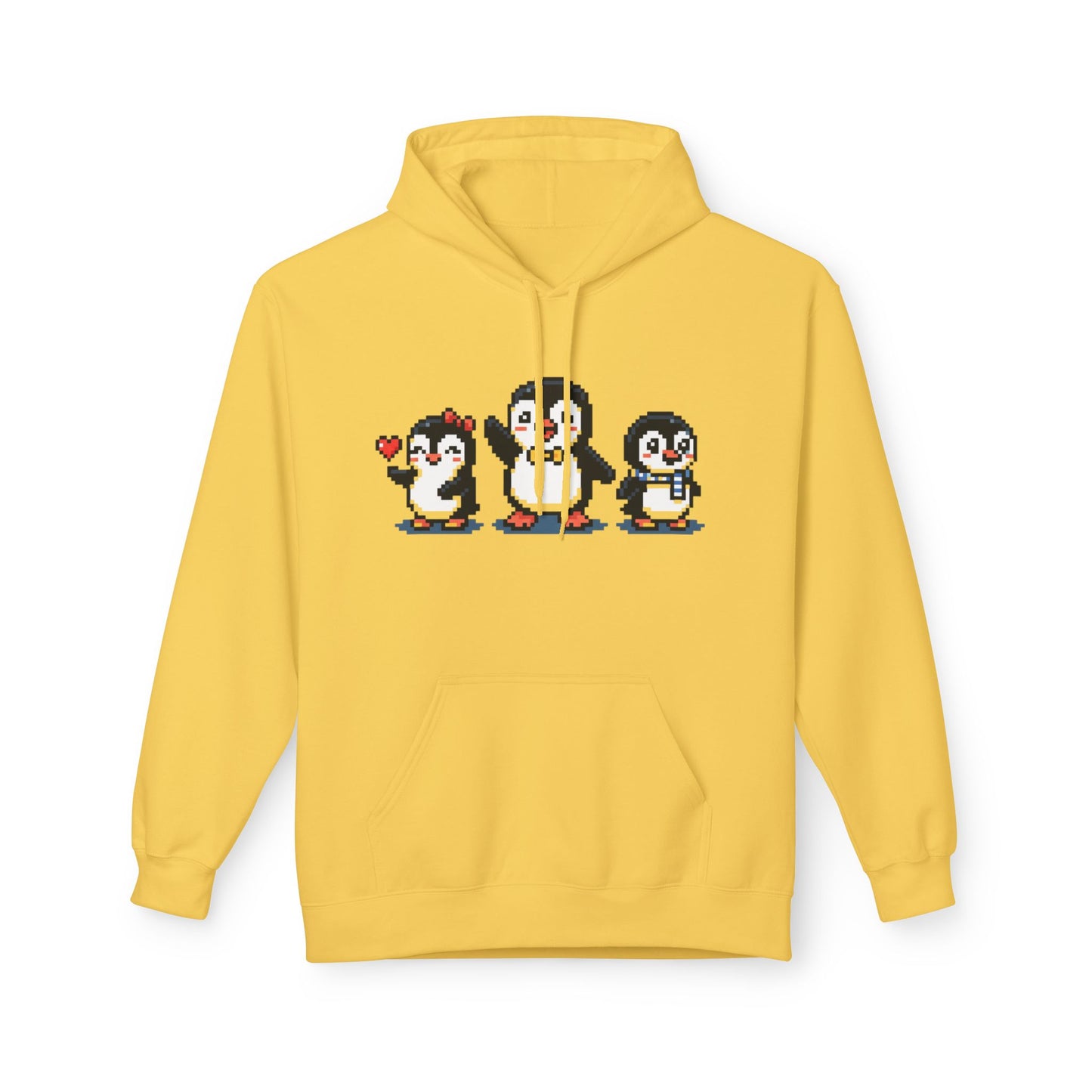 Pixel Penguin Hoodie — Cute Retro 8-Bit Penguin Family Pullover