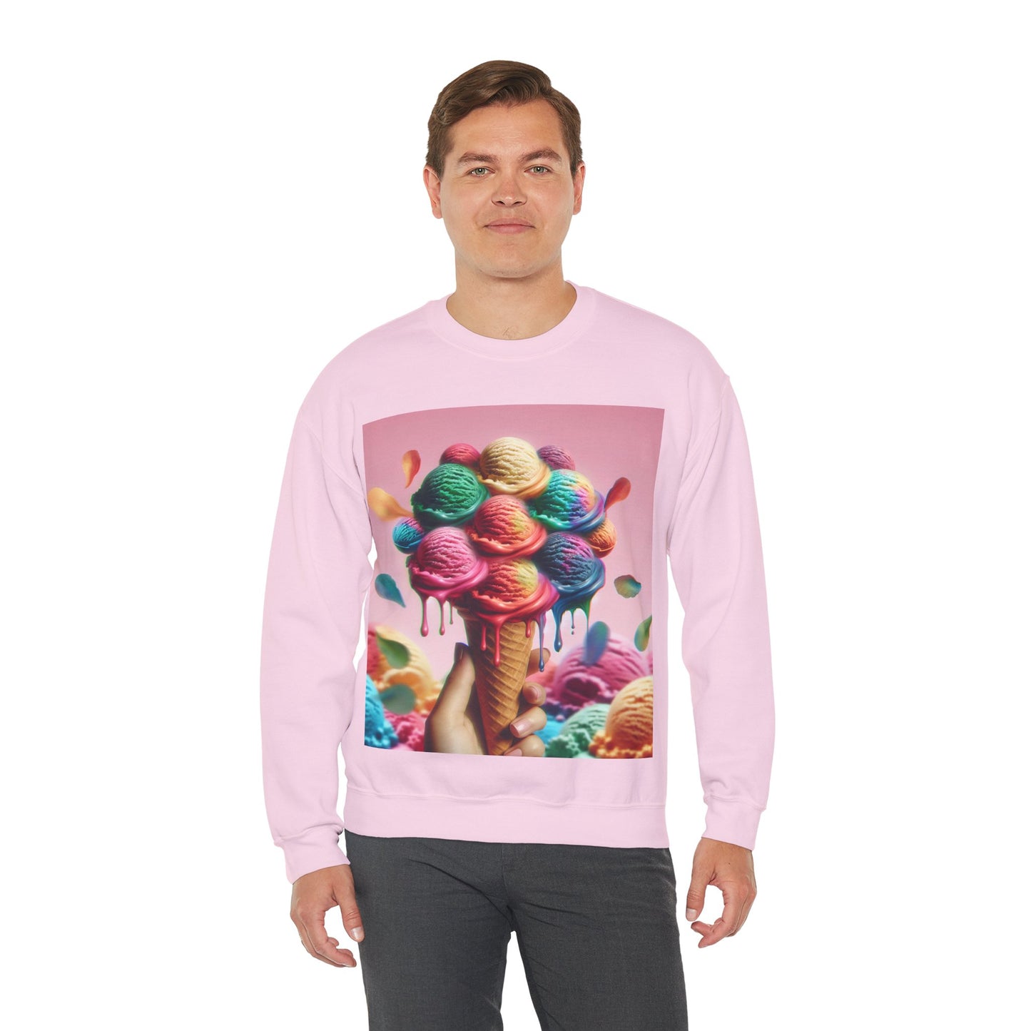 Colorful Ice Cream Crewneck Sweatshirt - Sweet Summer Vibes