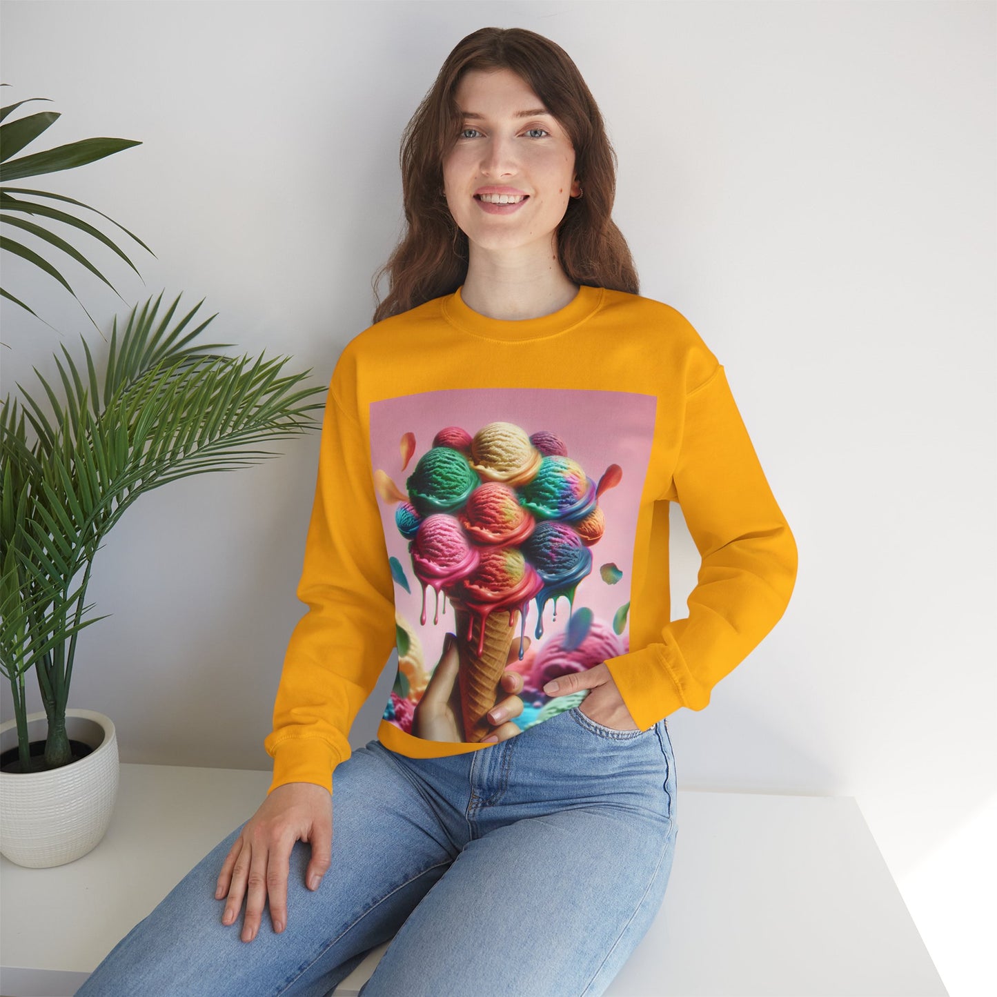 Colorful Ice Cream Crewneck Sweatshirt - Sweet Summer Vibes