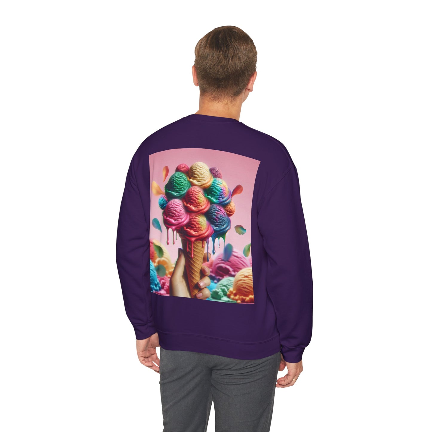 Colorful Ice Cream Crewneck Sweatshirt - Sweet Summer Vibes