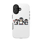 Penguin Pixel Trio Phone Case — Cute Retro 8‑Bit Penguin Family Protective Cover