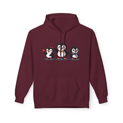 Pixel Penguin Hoodie — Cute Retro 8-Bit Penguin Family Pullover