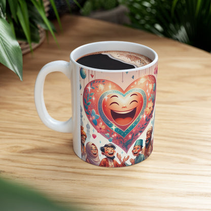 Joyful Diversity Ceramic Mug - Celebrate Unity & Happiness