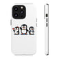 Penguin Pixel Trio Phone Case — Cute Retro 8‑Bit Penguin Family Protective Cover