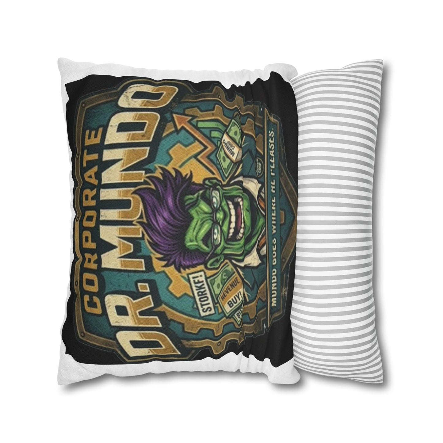 Dr. Mundo Corporate Pillowcase — Funny Gaming Monster Throw Pillowcase