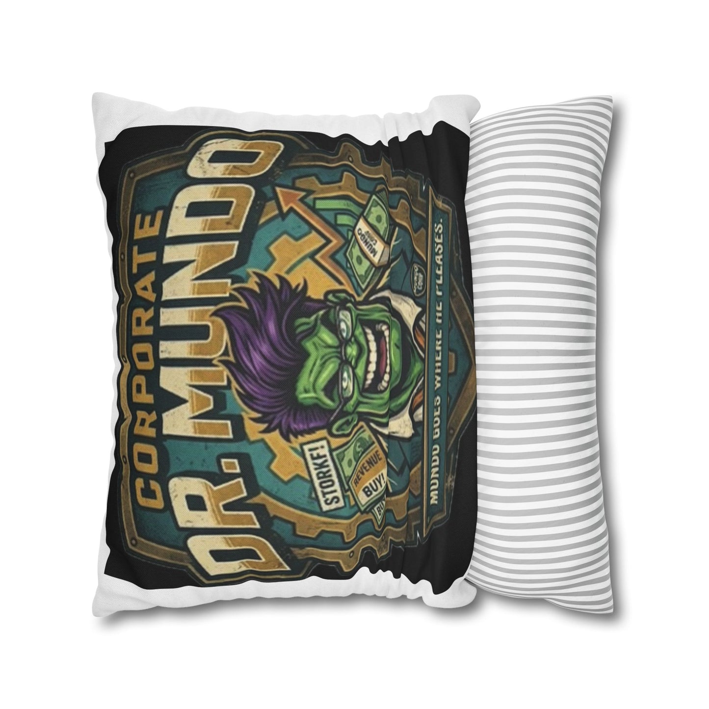Dr. Mundo Corporate Pillowcase — Funny Gaming Monster Throw Pillowcase
