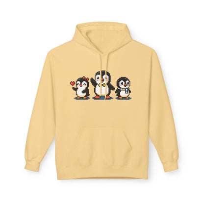 Pixel Penguin Hoodie — Cute Retro 8-Bit Penguin Family Pullover