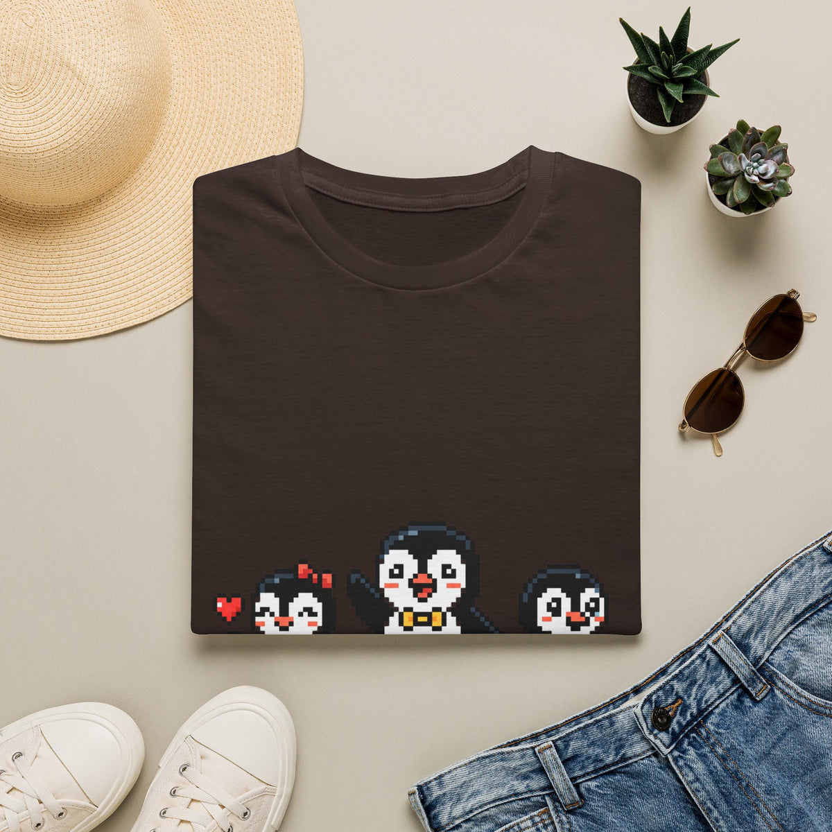 Penguin Pixel Tee — Cute Retro Pixel Art Penguins T-Shirt