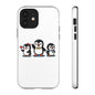 Penguin Pixel Trio Phone Case — Cute Retro 8‑Bit Penguin Family Protective Cover